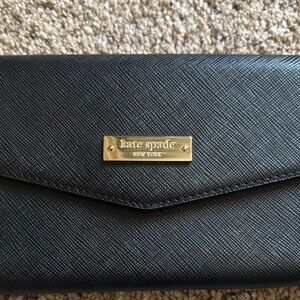 Kate Spade Black Wallet Saffiano Leather